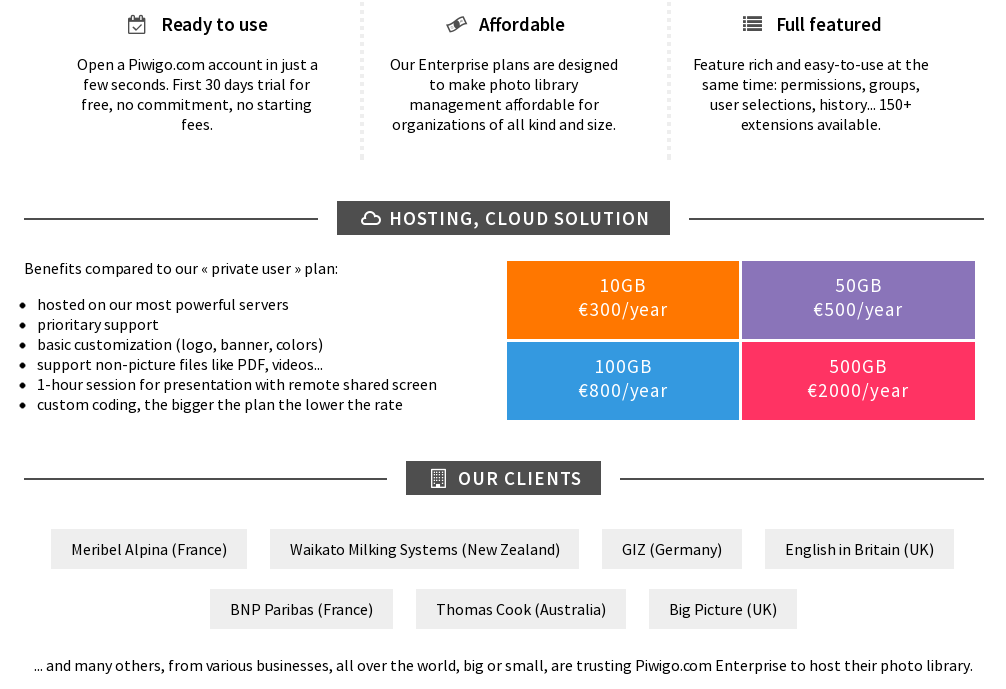 Introduction to Piwigo.com Enterprise plans