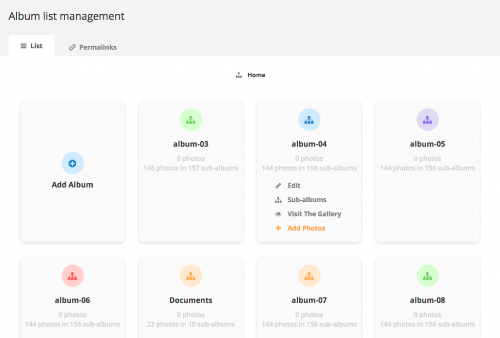 piwigo 11 album manager